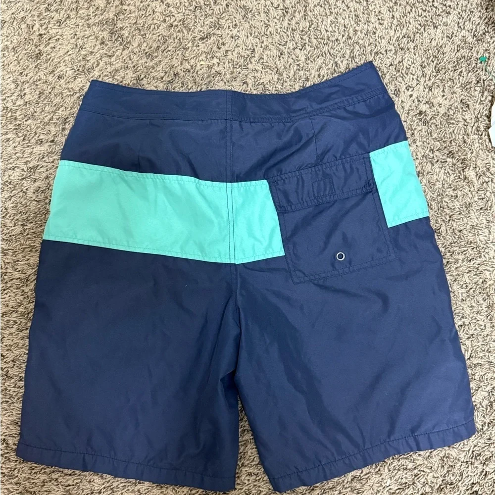 GAP Men's Navy and Aqua Swim Board Shorts